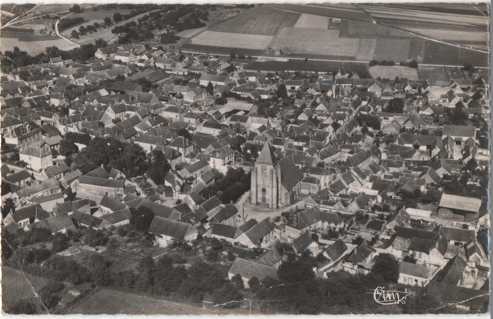 Vue aérienne de Sergines